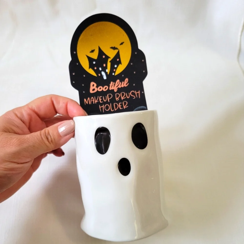 Bootiful Ghost Makeup Brush Holder *New Halloween Ghost Holder